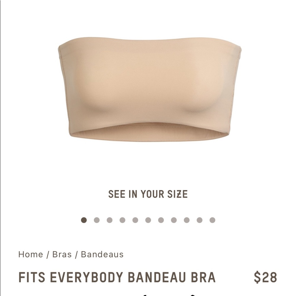 NWT Skims Bandeau Bra Size XL